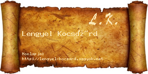 Lengyel Kocsárd névjegykártya