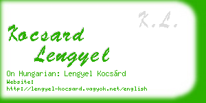 kocsard lengyel business card